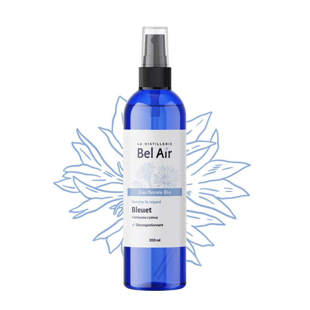 75100  EAU FLORALE BLEUET BIO 200ML - BELAIR