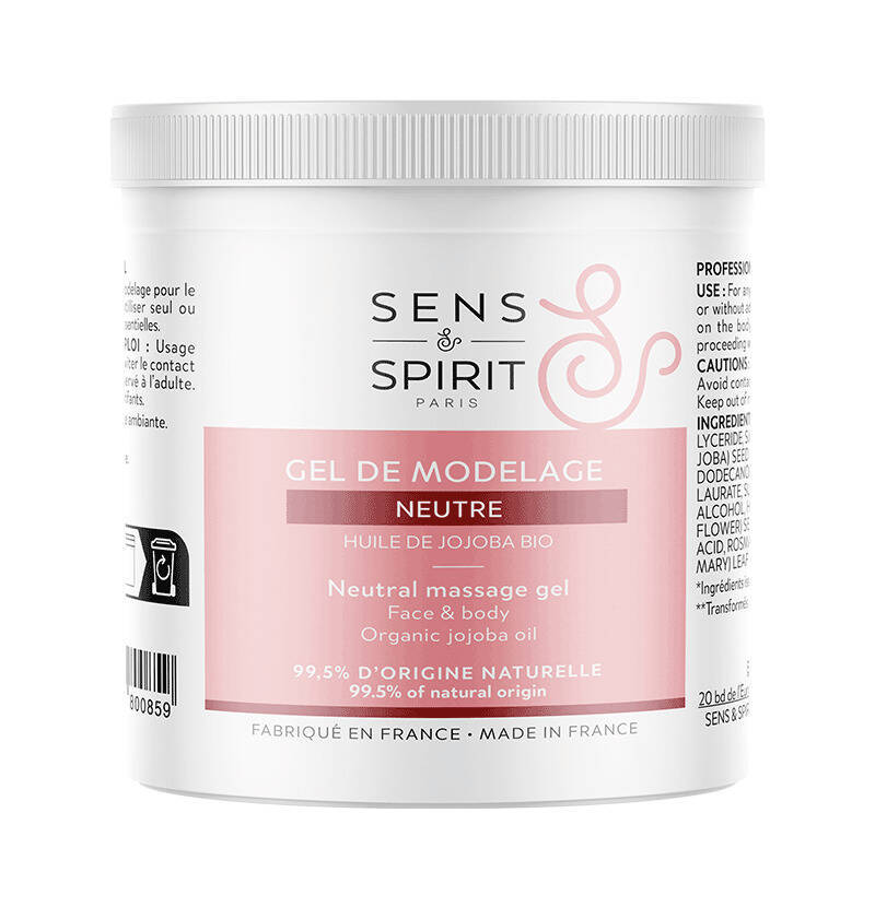Gel de modelage neutre corps et visage 500 ml - Sens&Spirit - Modelage